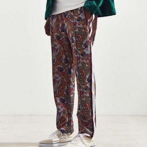 Urban Outfitters Oscar Track Pants Unisex Pinstripes Paisley Print Pockets M